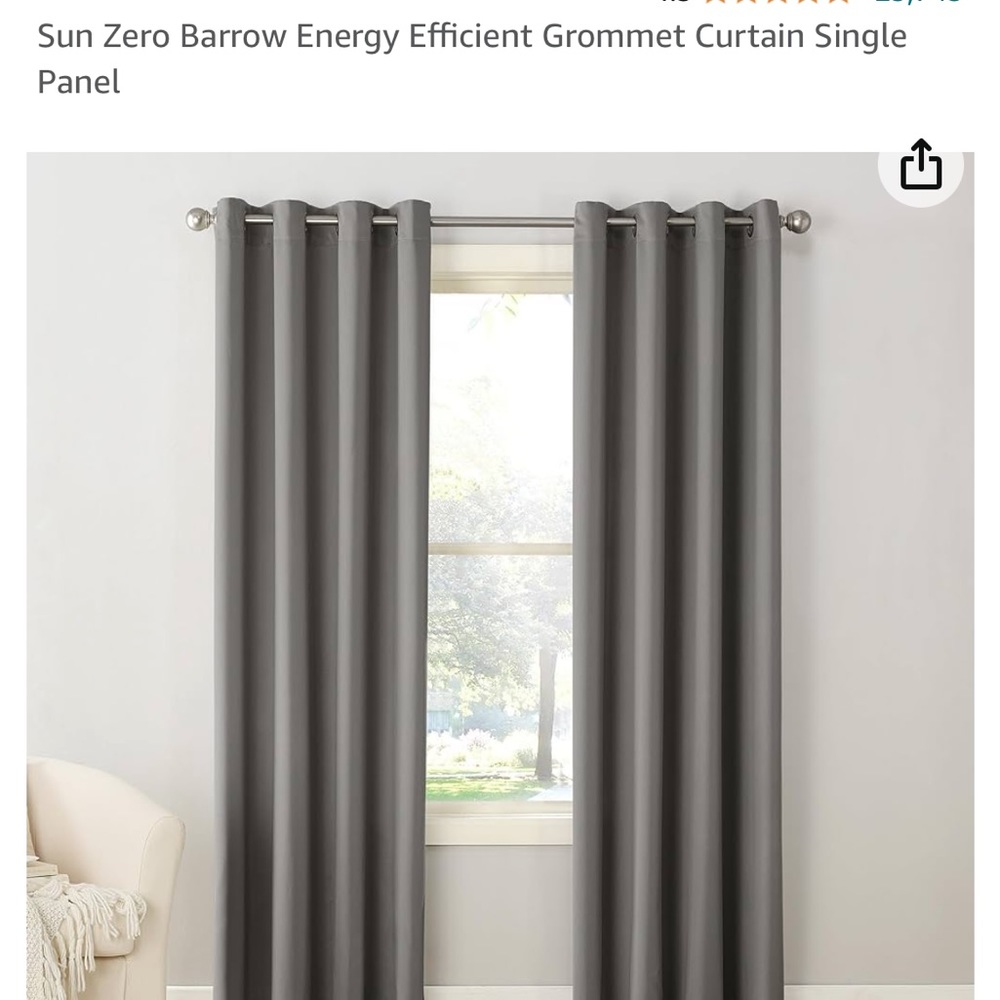 Sun Zero Barrow Energy Efficient Grommet Curtain used
